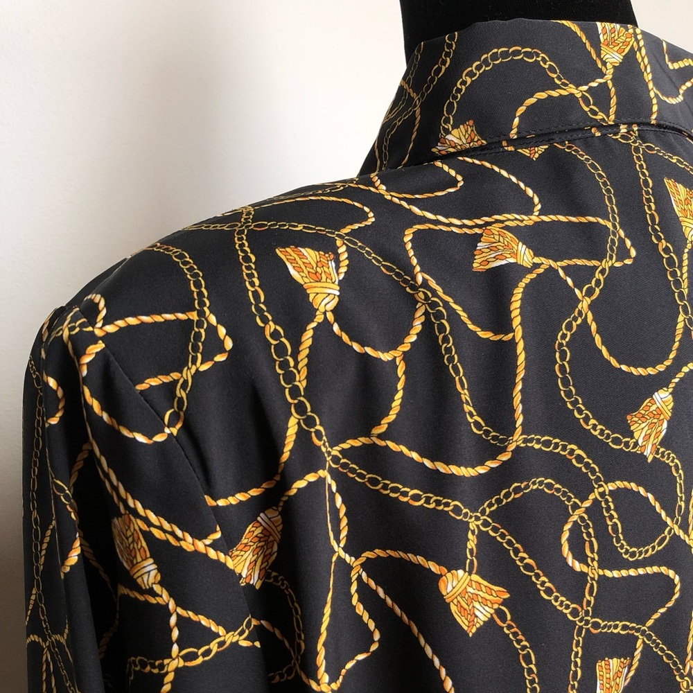 Vintage Gold Ropes & Chains Button Up - Picture 7 of 8